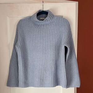 Vince Light Blue Funnel Neck Sweater